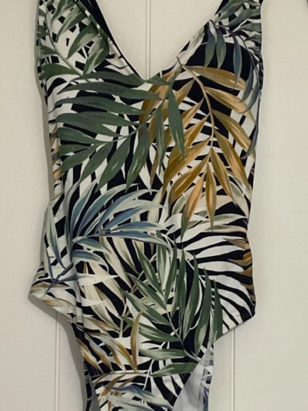 Hurley Tropical Leaf Print Kids One-Piece Swimsuit - Green, Yellow, Black